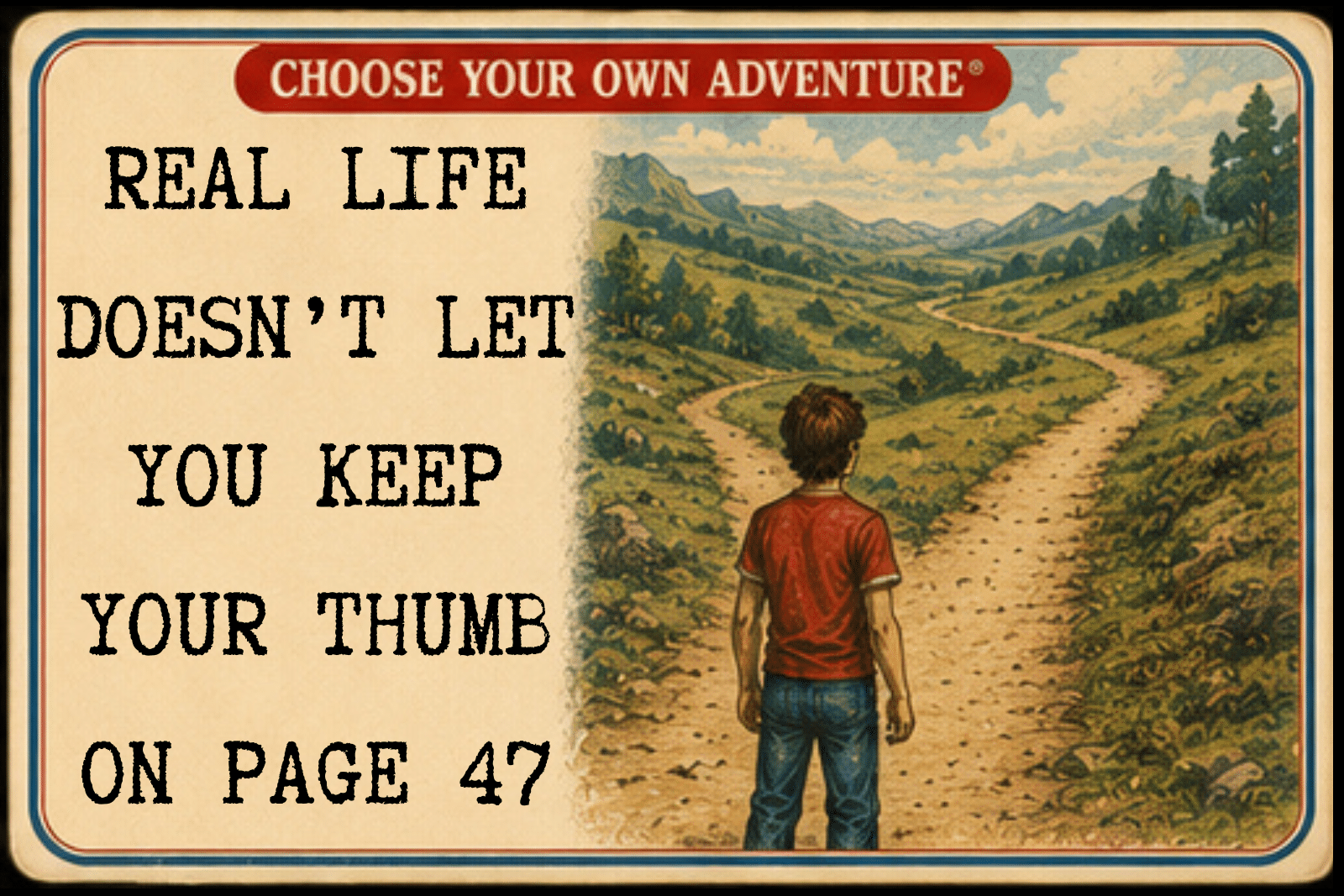 Paperback book cover with the words Turn to Page 47